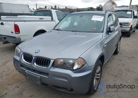 2006 BMW X3 3.0I z USA, uszkodzony, nr VIN WBXPA93416WD25377